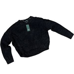 Wild Fable Women's Black Crewneck Long Sleeve Tinsel Sweater - Size Small - NWT